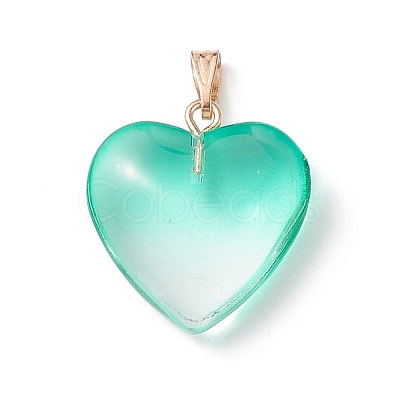 Two Tone Spray Painted Glass Pendants GLAA-N035-016-C05-1