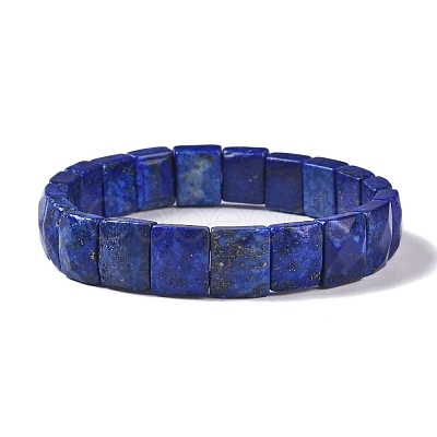 Natural Lapis Lazuli Stretch Bracelets BJEW-F406-B05-1-1