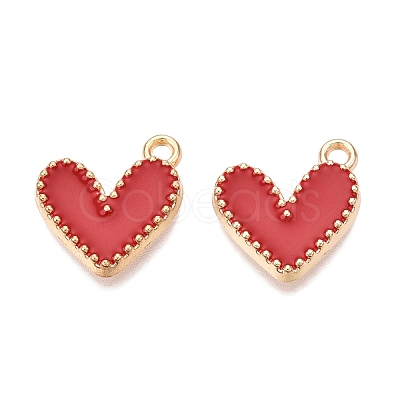 Rack Plating Alloy Enamel Charms ENAM-N056-343G-C-1