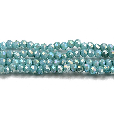Opaque Baking Paint Glass Beads Strands DGLA-F002-03A-1