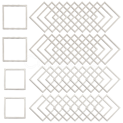 40Pcs 2 Style 304 Stainless Steel Linking Rings STAS-UN0045-69-1