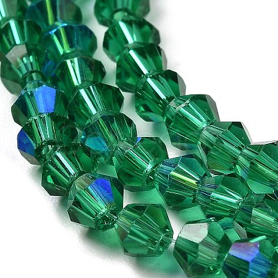 Transparent Electroplate Glass Beads Strands EGLA-A039-T3mm-L10-1