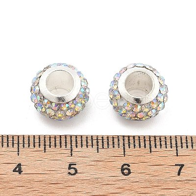 Rondelle Polymer Clay European Beads X2-FIND-U001-01T-1