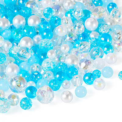 Transparent & Opaque Acrylic Bead LS-OACR-TAC0002-08C-1