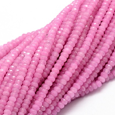 Dyed Natural Malaysia Jade Rondelle Beads Strands G-E316-2x4mm-11-1