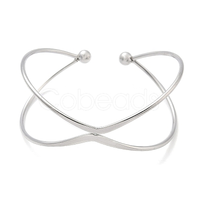 304 Stainless Steel Cuff Bangles BJEW-L682-033P-1