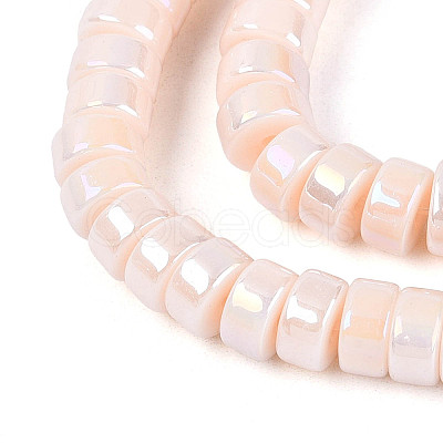 AB Color Plated Opaque Glass Beads Strands GLAA-T026-3x6mm-P11-1
