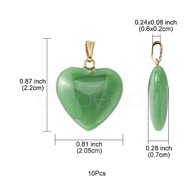 Imitation Jade Glass Pendants GLAA-YW0003-01A-1