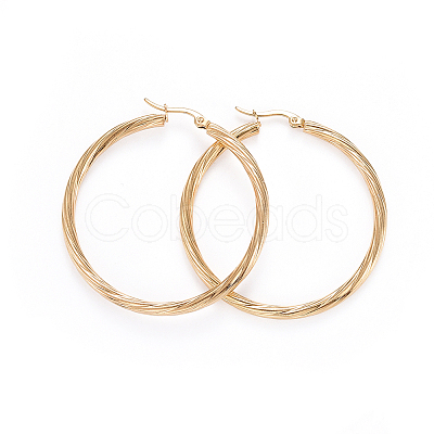 304 Stainless Steel Hoop Earrings EJEW-L232-015G-1