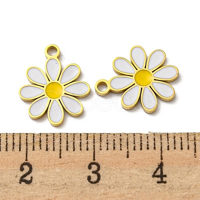 304 Stainless Steel Enamel Charms STAS-L022-016G-1