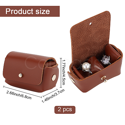 PU Imitation Leather Wedding Ring Pouch ABAG-WH0045-10B-1