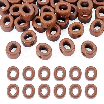 Opaque Acrylic European Beads OACR-TAC0019-006O-1