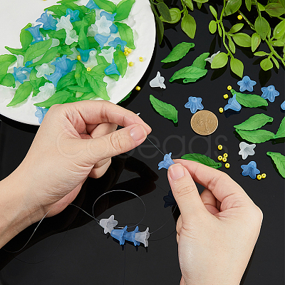 DIY Flower & Leaf Jewelry Making Findings Kits DIY-FH0007-94-1