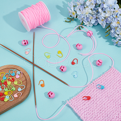 30Pcs Eco-Friendly ABS Plastic Knitting Crochet Locking Stitch Markers Holder IFIN-SC0001-96A-1