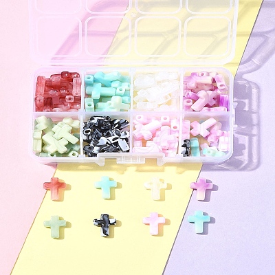 104Pcs 8 Colors Acrylic Imitation Gemstone Beads OACR-FS0001-79-1