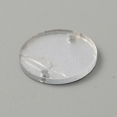 Flat Round Acrylic Mirror Sew on Rhinestone FIND-WH0155-028B-1