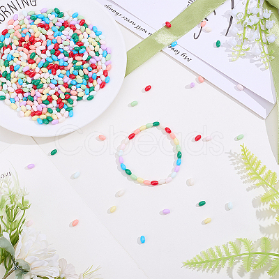 700Pcs 10 Colors Baking Paint Glass Seed Beads SEED-DC0001-27-1