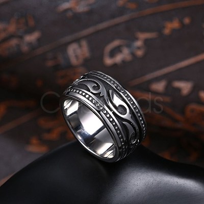 Men's Stainless Steel Finger Rings RJEW-BB29955-10-1