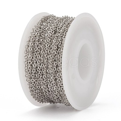 Tarnish Resistant 304 Stainless Steel Cable Chains CHS-N002-02A-P-1