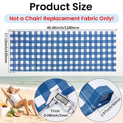 1Pc Tartan Pattern Chair Polycotton Cloth AJEW-GF0015-38A-1