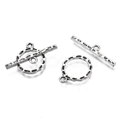 Tibetan Style Alloy Toggle Clasps TIBE-N011-055-1