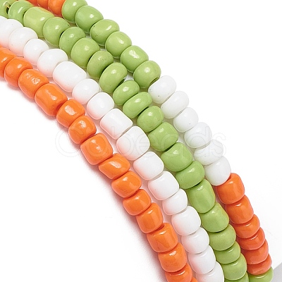 4Pcs 4 Color Glass Beaded Stretch Bracelets Set for Women BJEW-JB08805-1