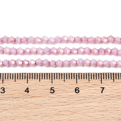Electroplate Bicone Glass Beads Strands GL-T021-2.5x3mm-16-21-1