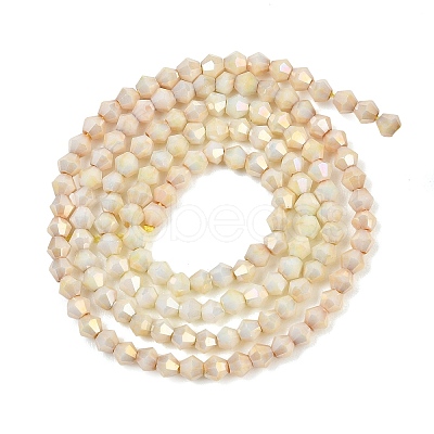 Electroplate Bicone Glass Beads Strands GL-T021-2.5x3mm-16-13-1