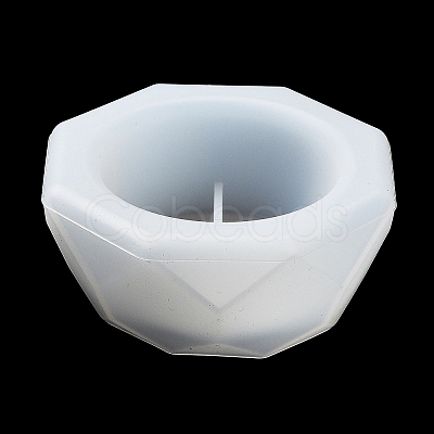 Faceted Octagon DIY Silicone Candle Cup Molds DIY-P078-07-1