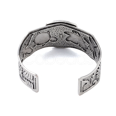 Constellation Alloy Open Cuff Bangles for Women Men LS-BJEW-C064-01AS-03-1