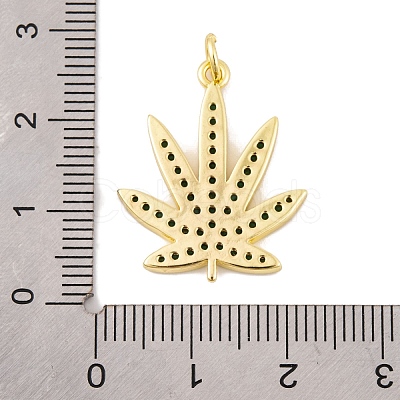 Rack Plating Brass Micro Pave Cubic Zirconia Pendants KK-K367-05G-03-1