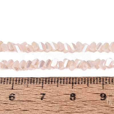Electroplate Opaque Glass Beads Strands EGLA-Q139-01A-C03-1