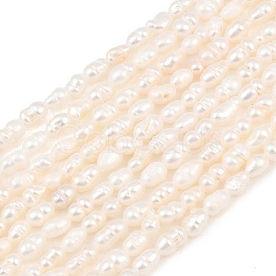 Natural Cultured Freshwater Pearl Beads Strands PEAR-F020-09-1