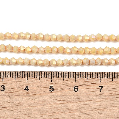 Electroplate Bicone Glass Beads Strands GL-T021-2.5x3mm-16-15-1