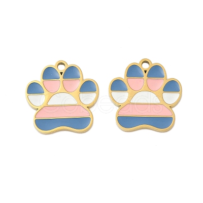 304 Stainless Steel Enamel Pendants STAS-G360-03G-03-1