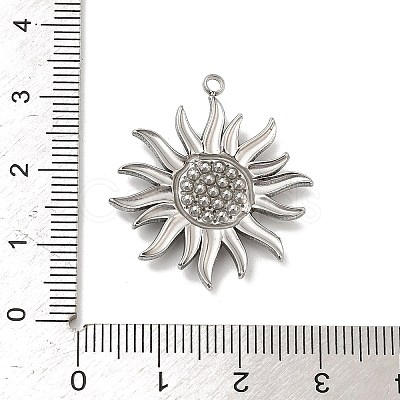 304 Stainless Steel Rhinestone Pendants STAS-A122-03P-1