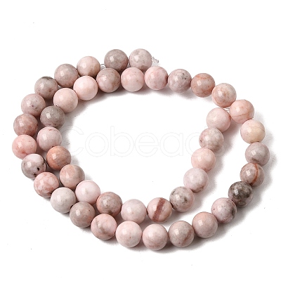 Natural Zebra Jasper Round Bead Strands X-G-E334-8mm-11-1