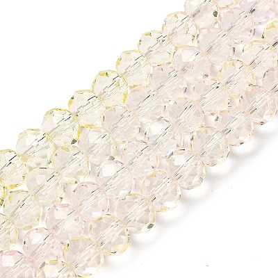 Transparent Painted Glass Beads Strands LS-DGLA-A034-T8mm-A25-1