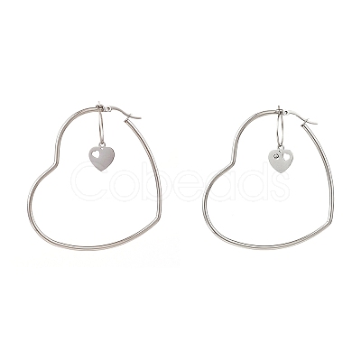 Stainless Steel Hoop Earrings EJEW-JE04453-03-1