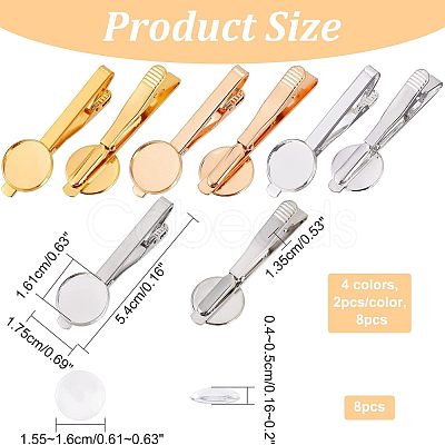 DIY Blank Tie Clip Making Kit DIY-FH0004-72-1