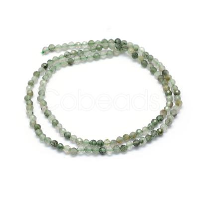 Natural Green Rutilated Quartz Beads Strands G-E411-18-3mm-1