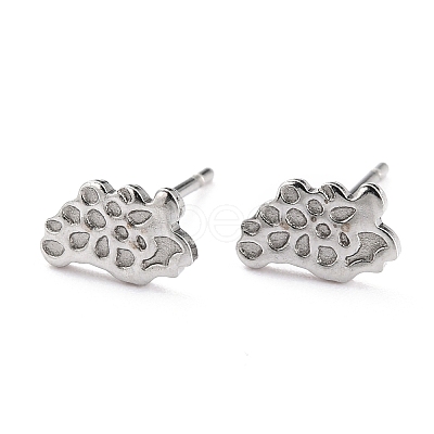 Non-Tarnish 304 Stainless Steel Stud Earring Settings STAS-O146-04P-1