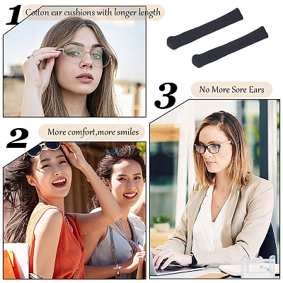 Polyester Eyeglasses Ear Grip AJEW-CN0006-74B-1