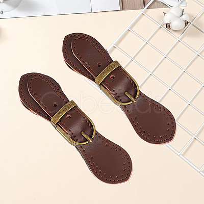 CutHollow 2Pcs Leather Toggle Buckle AJEW-CL0001-26C-1