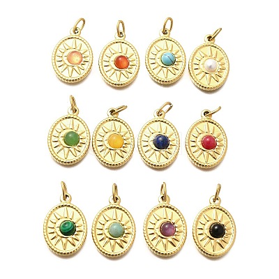 Gemstone Pendants STAS-Q337-10G-1