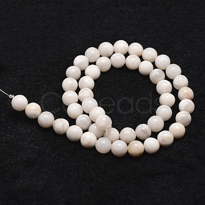 Natural White Crazy Lace Agate Bead Strands G-D840-55-6mm-1
