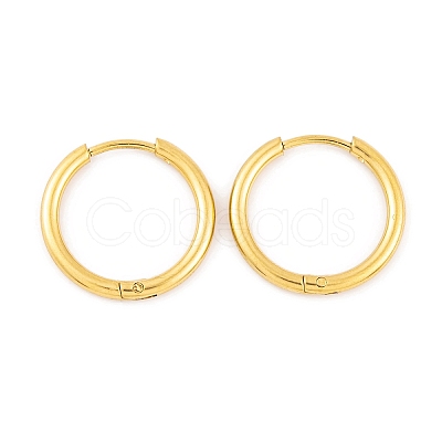 Ion Plating(IP) Round Ring 304 Stainless Steel Hoop Earrings for Women EJEW-G388-02B-G-1