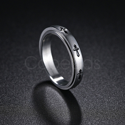 Cross 304 Stainless Steel Rotating Finger Ring PW-WG58926-01-1