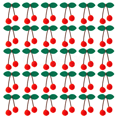 30Pcs Wool Felt Cherry Balls AJEW-FH0007-72-1