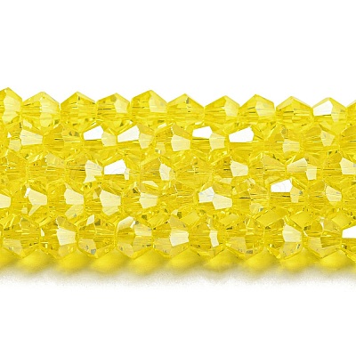 Transparent Electroplate Glass Beads Strands EGLA-A039-T4mm-A21-1